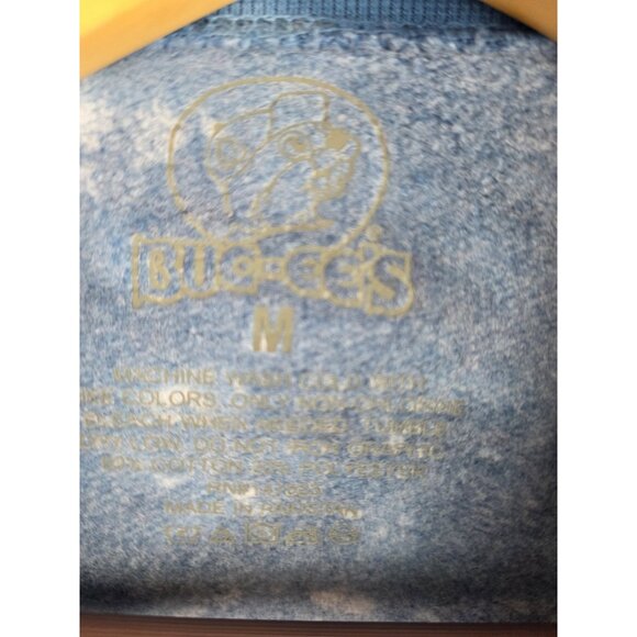 Buc-ees Sweatshirt Adult Size Medium Blue Tie Dye Pinball Arcade Bucees Beaver - Picture 8 of 10